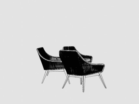 Hassel sofa set 3D Model