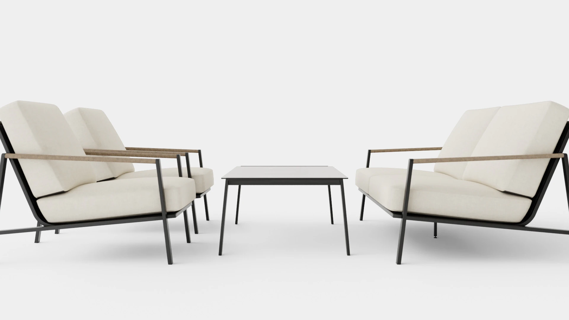 Lyra sofa set 3D Model .c4d .max .obj .3ds .fbx .stl .blend 