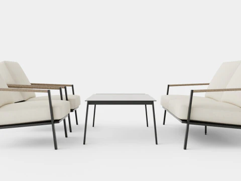 Lyra sofa set 3D Model