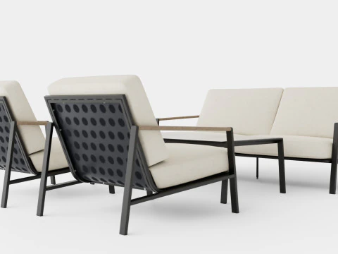 Lyra sofa set 3D Model