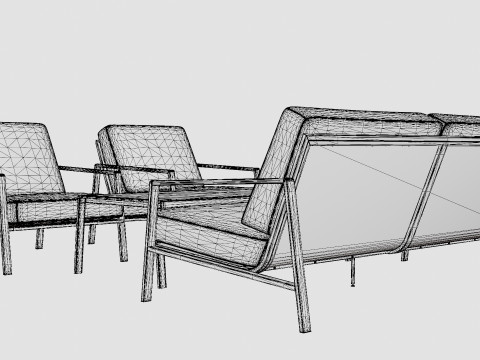 Lyra sofa set Modelo 3D