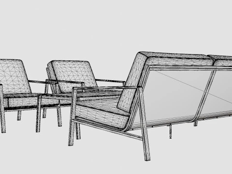 Lyra sofa set 3D Model