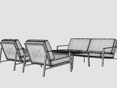 Naos sofa set 3D Model