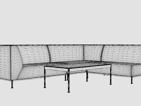 Aurora sofa set 3D Model