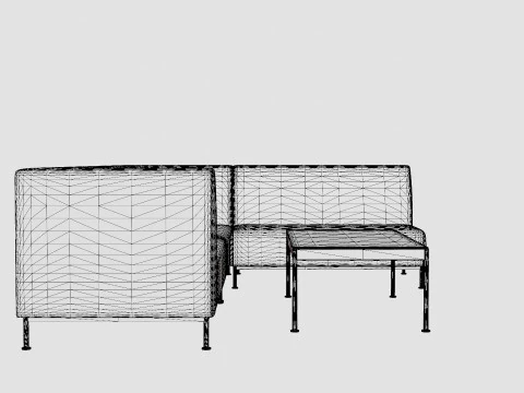 Aurora sofa set 3D Model