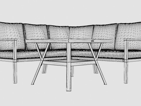 Samvaro sofa set 3D Model
