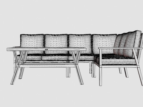 Samvaro sofa set 3D Modell