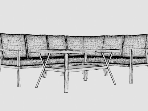 Samvaro sofa set 3D Modell