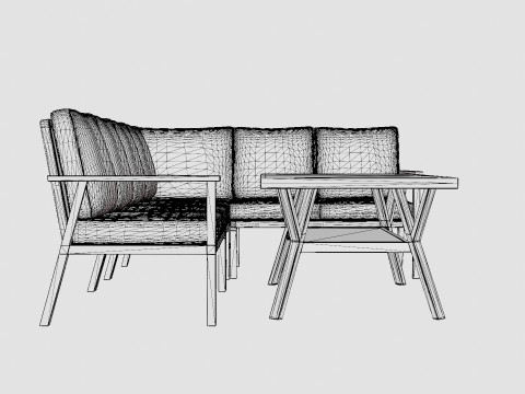 Samvaro sofa set 3D Modell