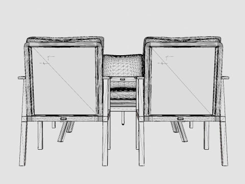 Samvaro sofa set 3D Model