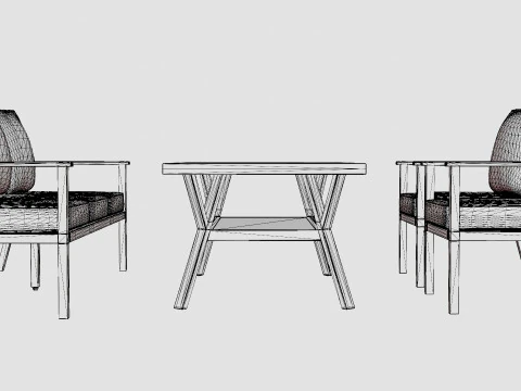 Samvaro sofa set 3D Model
