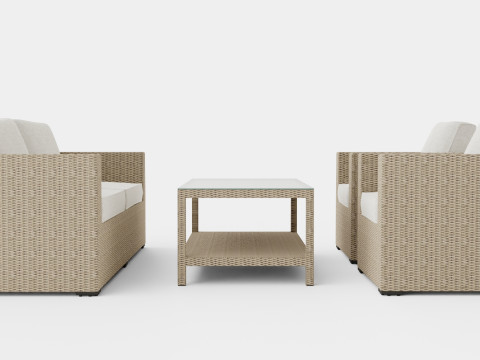 Hosta sofa set 3D Model