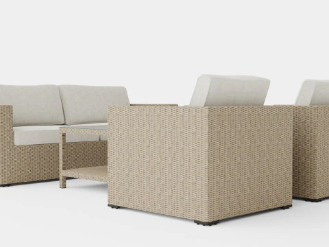 Hosta sofa set 3D Model