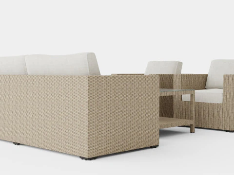 Hosta sofa set 3D Model