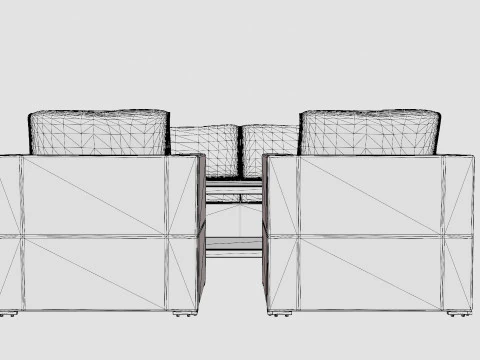 Hosta sofa set 3D Model