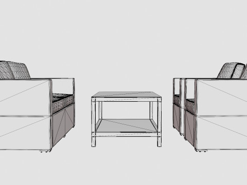 Hosta sofa set 3D मॉडल