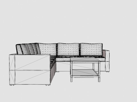 Hosta sofa set 3D 模型