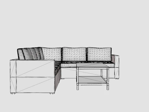 Hosta sofa set 3D Model