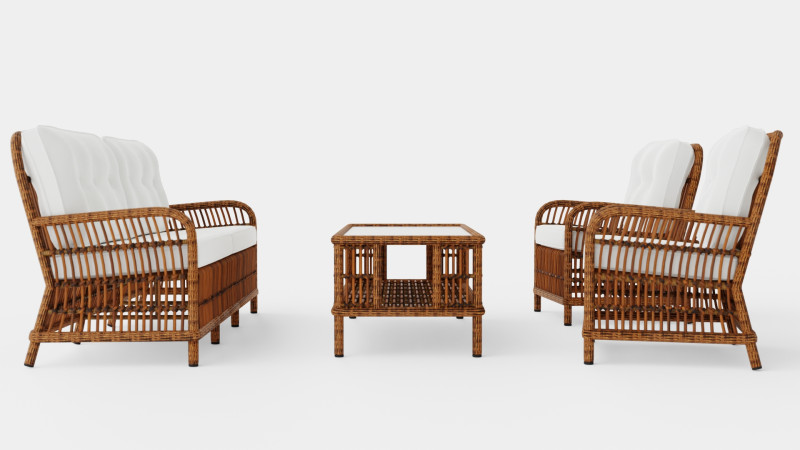 Anemone sofa set 3D Model .c4d .max .obj .3ds .fbx .stl .blend