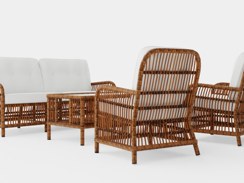 Anemone sofa set 3D Model