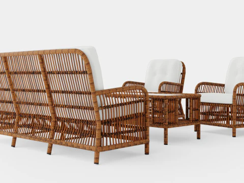 Ensemble canap&eacute; An&eacute;mone Modèle 3D