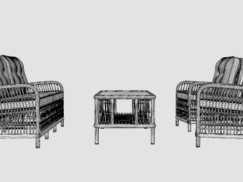 Anemone sofa set 3D Model