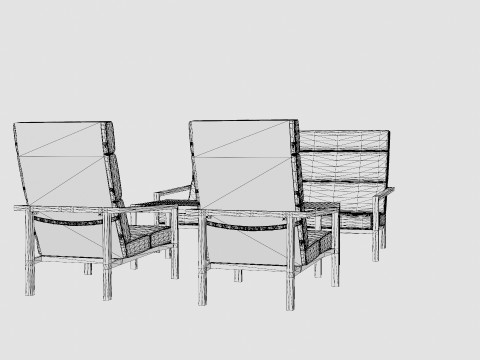 Indus sofa set 3D Model