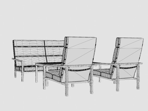 Indus sofa set 3D Model