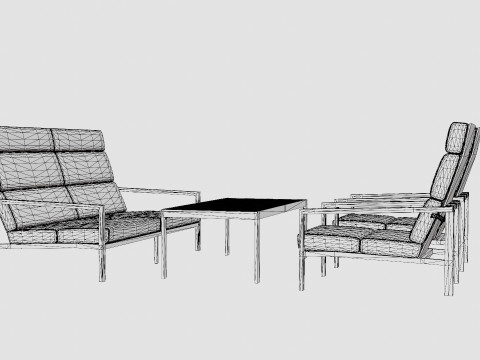 Indus sofa set 3D Model