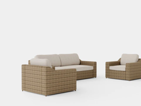 グレンドンソファセット 3Dモデル