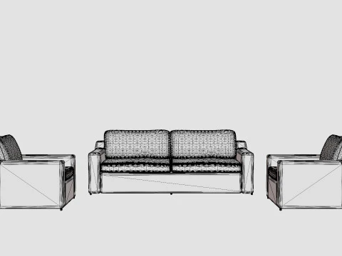 グレンドンソファセット 3Dモデル