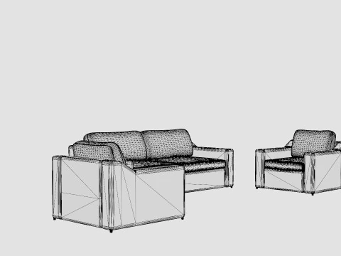 グレンドンソファセット 3Dモデル