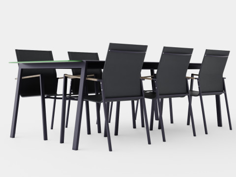 Lyra dining set Model 3D