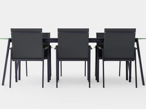 Lyra dining set 3D Model