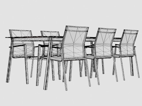Lyra dining set 3D Model