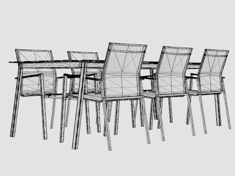 Lyra dining set 3D Model