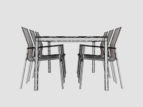 Lyra dining set 3D Model