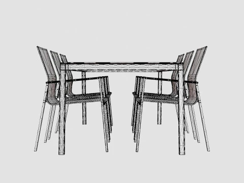 Lyra dining set 3D Model