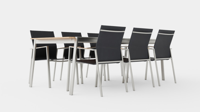 Naos dining set 3Dモデル .c4d .max .obj .3ds .fbx .stl .blend 
