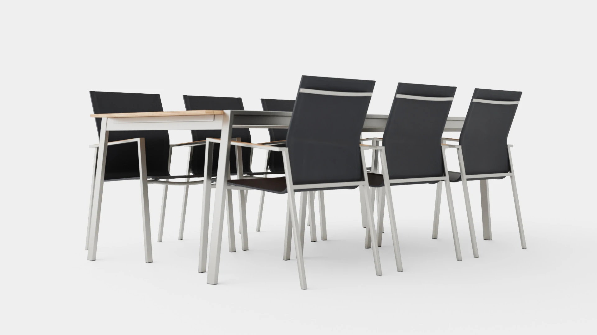 Naos dining set 3D Model .c4d .max .obj .3ds .fbx .stl .blend 