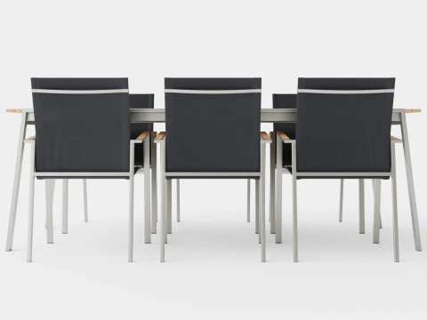 Naos dining set 3D Model