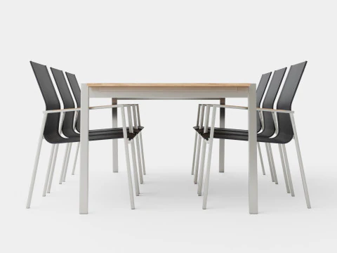 Naos dining set 3D Model