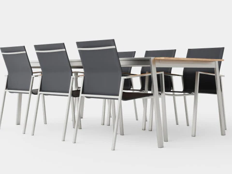 Naos dining set 3D Model