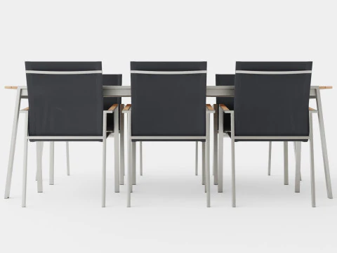 Naos dining set 3D Model
