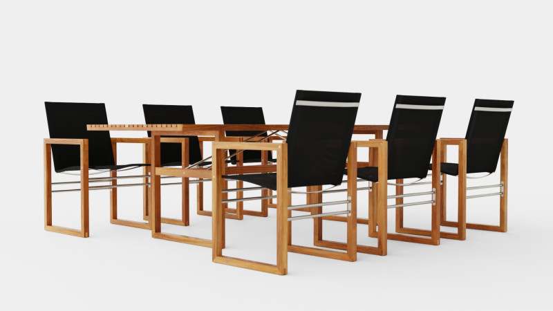 Vevi dining set Modèle 3D .c4d .max .obj .3ds .fbx .stl .blend