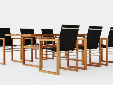 Vevi dining set 3D Model