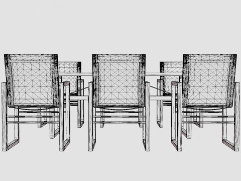 Vevi dining set Modèle 3D