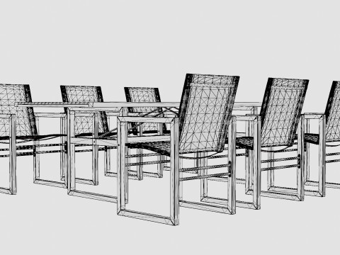 Vevi dining set Modèle 3D