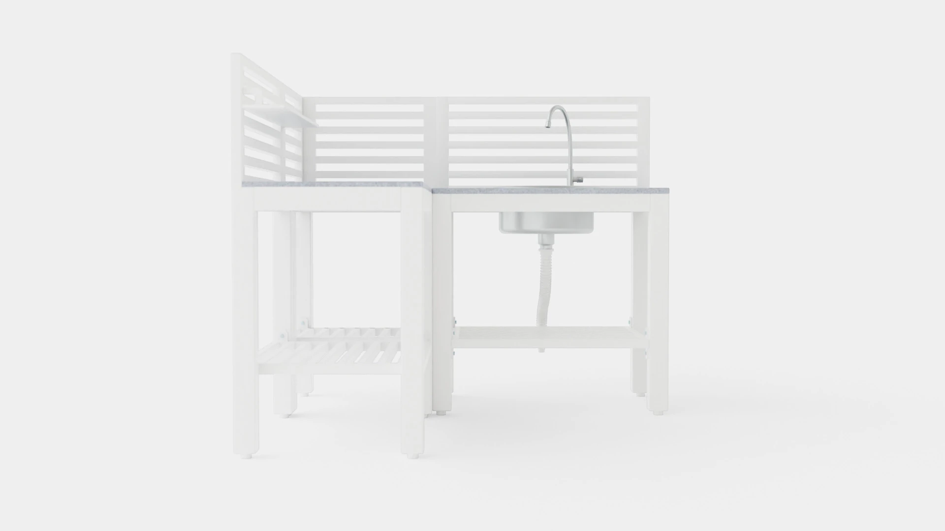 Bellac outdoor kitchen 3D Model .c4d .max .obj .3ds .fbx .stl .blend 