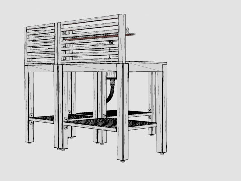 Bellac outdoor kitchen 3D Model
